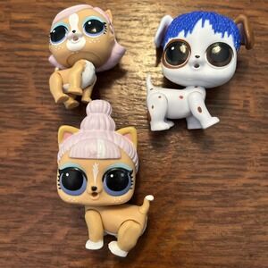 3 OMG LOL Surprise Pets Dolls 2 Cat 1 Dog